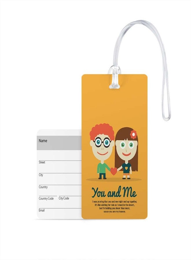 100yellow® You & Me Luggage Tags, Bag Tag Travel Id Labels Tag for Baggage Suitcases Bags with Silicon- Ideal for Travel - Image 1
